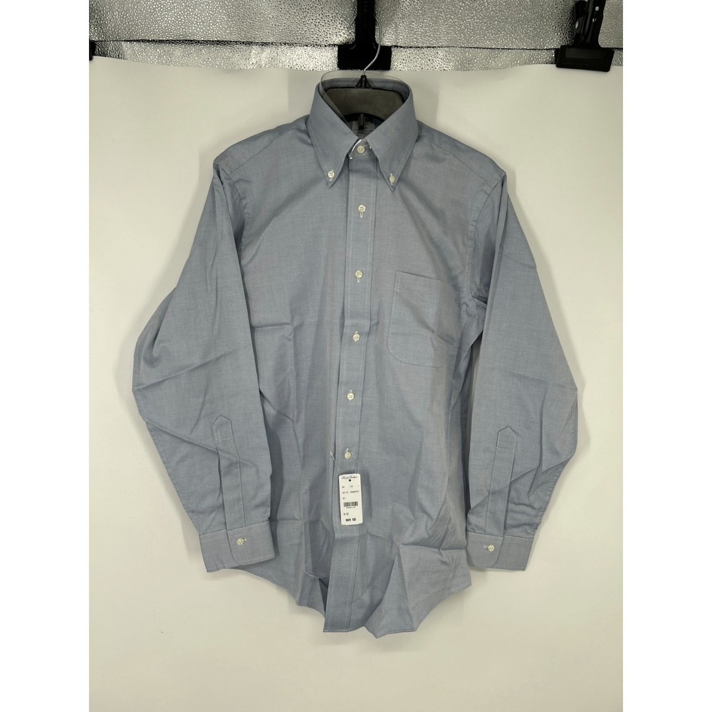 Brooks Brothers Regent The Original Polo Shirt Long Sleeve Dress Shirt Men 15 33